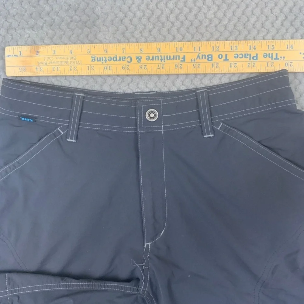 Kuhl Mens Hiking Shorts Gray Size 34 Contrast Stitch Outdoor Trekking Cargo